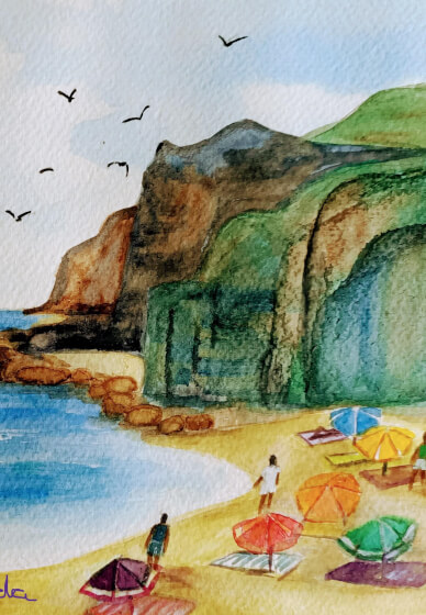 Watercolour Painting Class - Little Beach