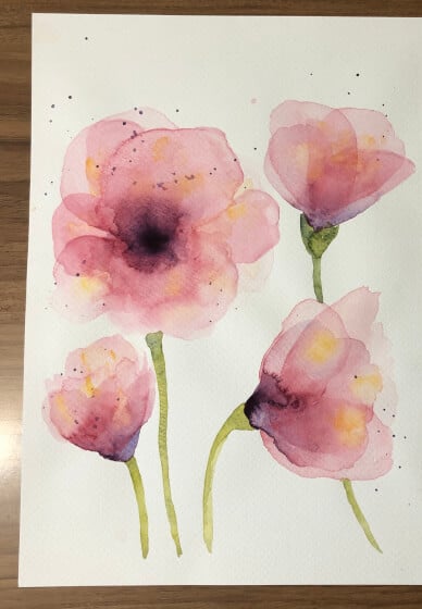 Watercolour Painting Class: Precious Poppies