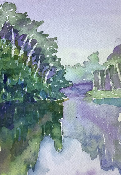 Watercolour Painting Class: Yarra River Landscape