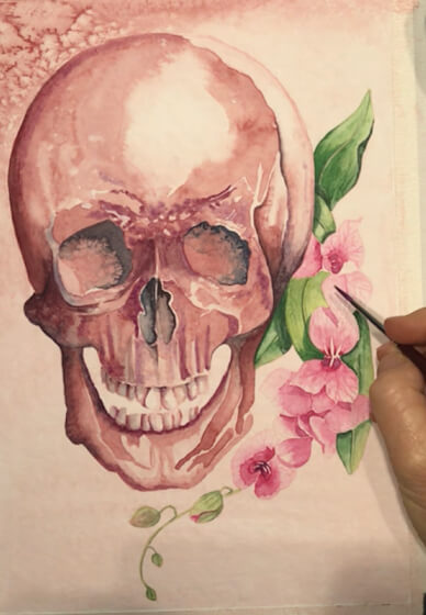 Watercolour Painting for Beginners: Anatomical Skull