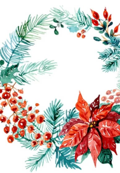 Watercolour Painting Workshop: Christmas Wreath