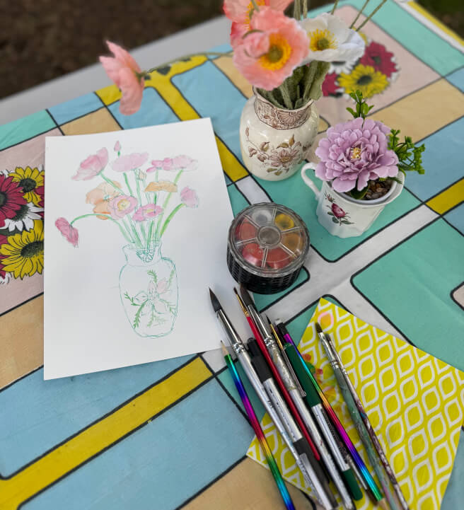 Watercolour Still Life Paint and Sip Workshop