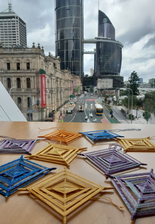 Weaving Stars Craft Workshop at Brisbane City Square Library