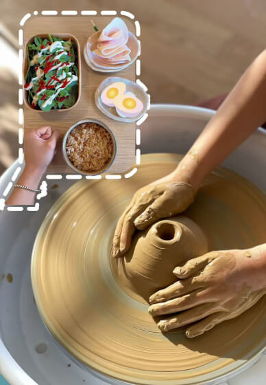 Weekday Pottery Workshop with a Light Meal