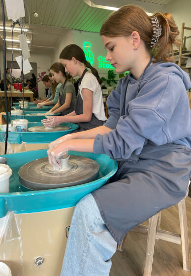 Wheel Throwing Course for Kids and Parents (6 Weeks)