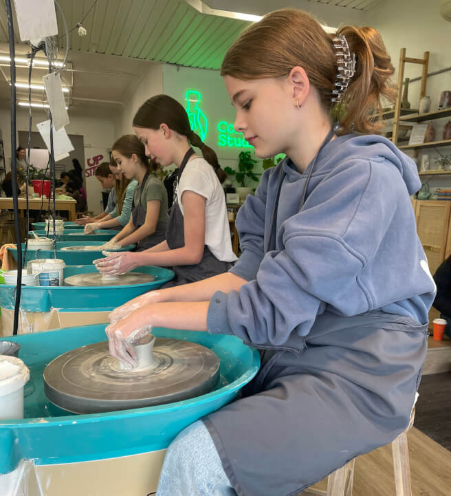 Wheel Throwing Course for Kids and Parents (6 Weeks)