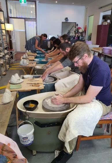 Wheel Throwing Pottery Class for Private Events