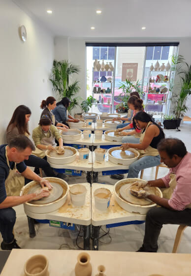 Wheel Throwing Workshop Taster for Christmas Team Building