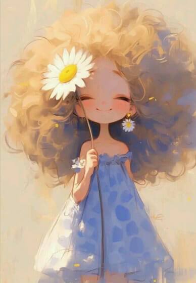 Whimsical Girl with Daisy Acrylic Painting Class