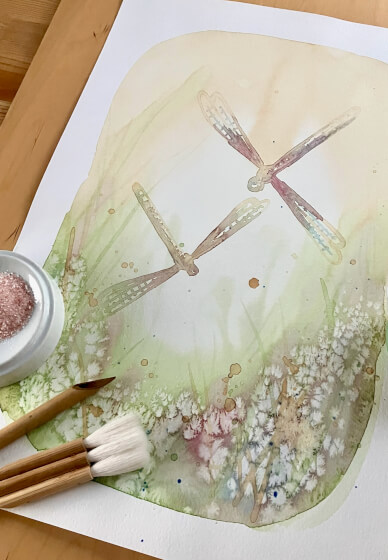 Whimsical Watercolour Dragonflies with Natural Pigments Workshop