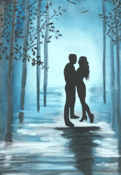 Wine and Paint Class: Beautiful Silhouettes