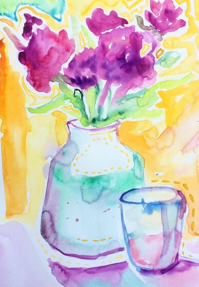 Wine and Paint Class: Watercolours