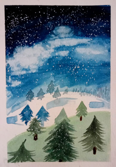 Winter Landscape Watercolour Class for Beginners