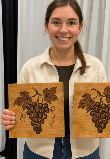 Wood Burning Workshop: Trivets (x2 Pieces)
