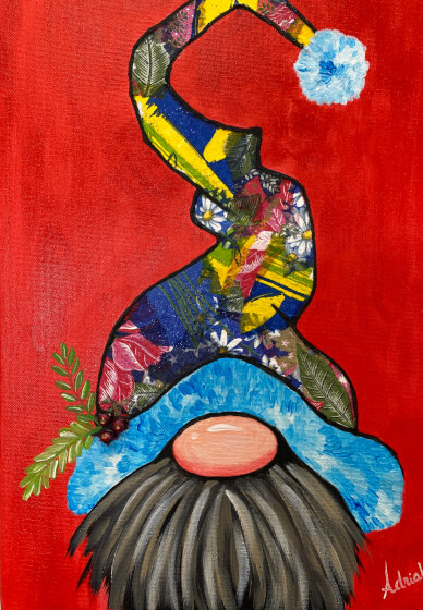 Xmas Acrylic Painting Workshop: Good Gnome