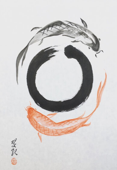 Yoga and Japanese Sumi-E Ink Painting Class