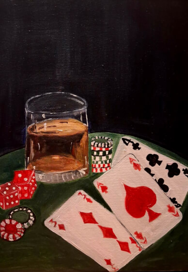 1920's Bourbon and Poker Paint and Sip