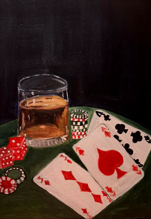 1920's Bourbon and Poker Paint and Sip