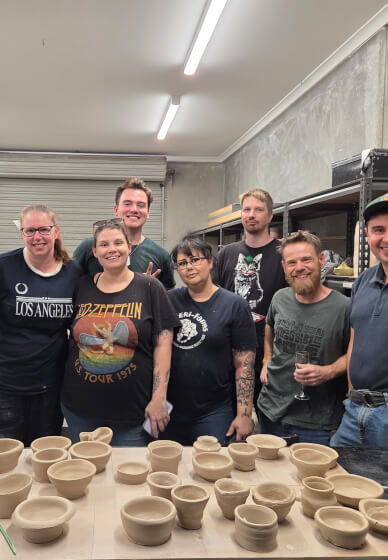 2 Hour Wheel Throwing Workshop for Christmas Team Building