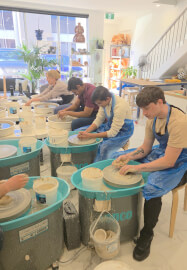 2 Hour Wheel Throwing Workshop for Christmas Team Building