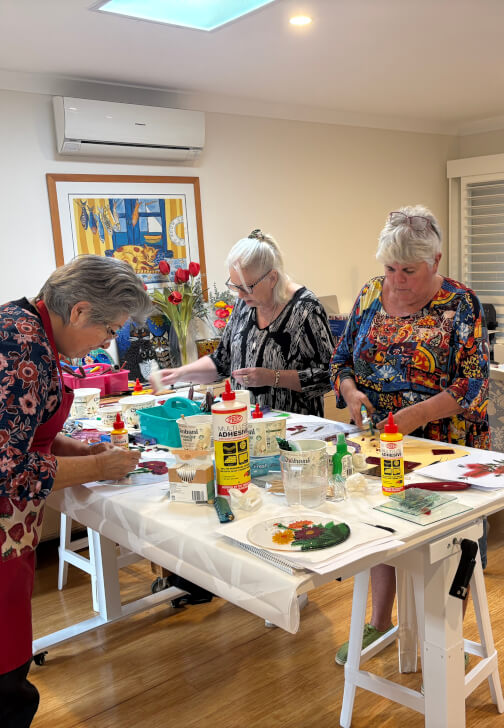 3-D Glass Mosaics Class