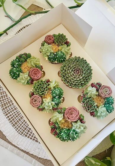 3D Succulents Buttercream Cupcakes Workshop