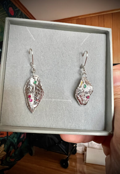 999 Silver Leaf Pendant or Earring Making Class