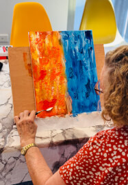 Abstract Oil Painting with Palette Knives
