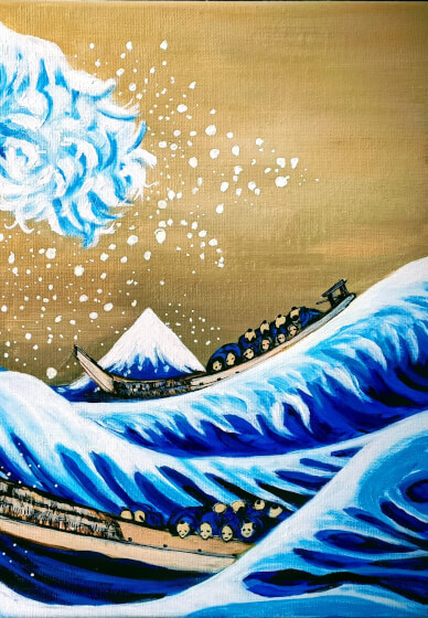 Acrylic Painting Class: Hokusai's the Great Waves