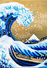 Acrylic Painting Class: Hokusai's the Great Waves