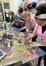 Acrylic Painting Workshop: Abstract Funky Flowers