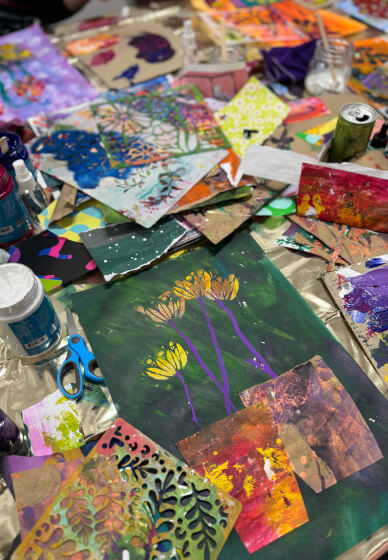 Acrylic Painting Workshop: Abstract Funky Flowers