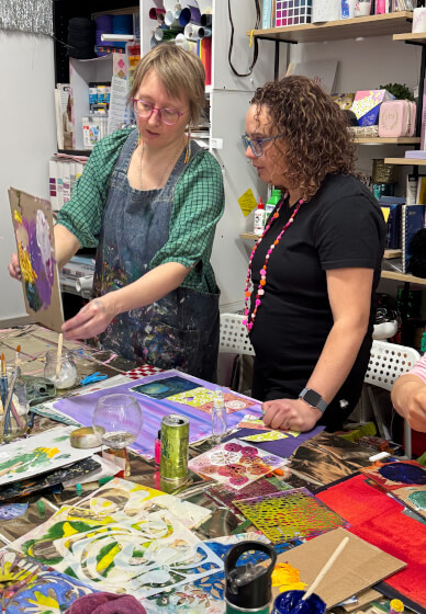 Acrylic Painting Workshop: Abstract Funky Flowers