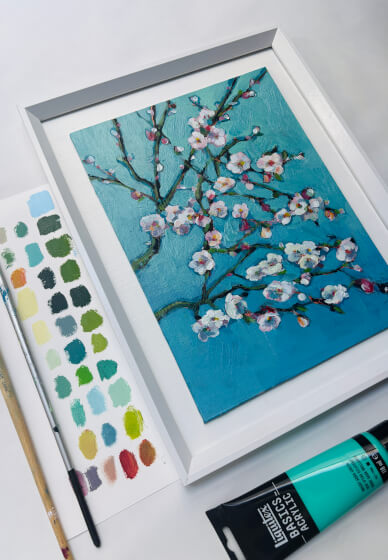 Acrylic Painting Workshop: Blooming Sakura in Van Gogh Style