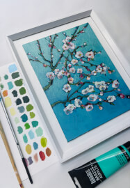 Acrylic Painting Workshop: Blooming Sakura in Van Gogh Style