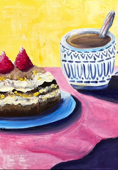 Acrylic Painting Workshop: Coffee and Cake