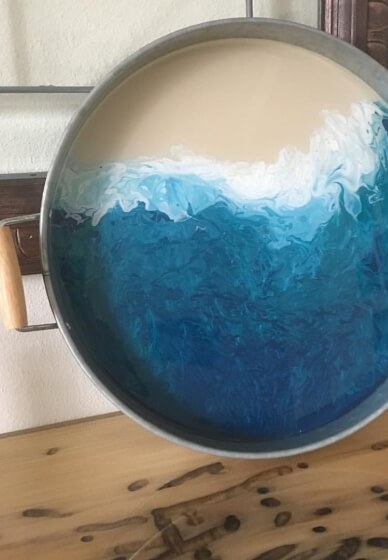 Acrylic Pour Painting and Sip Workshop: Home Decor