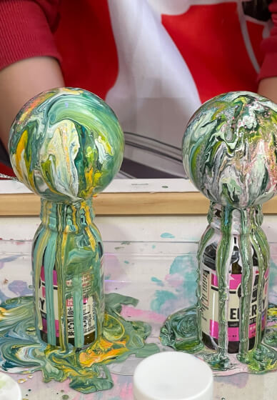 Acrylic Pour Painting and Sip Workshop: Home Decor