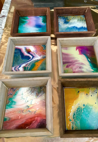 Acrylic Pour Painting and Sip Workshop: Home Decor