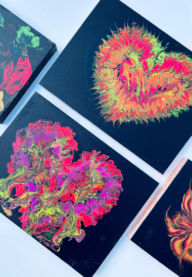 Adults Neon Glow in the Dark Fluid Art Class