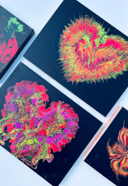 Adults Neon Glow in the Dark Fluid Art Class