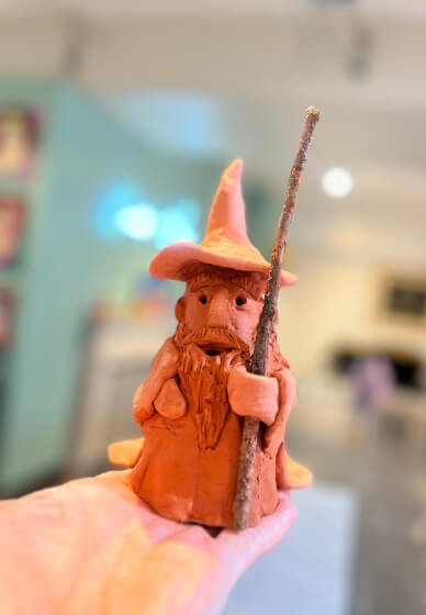 Air Dry Clay Sculpt a Wizard with Wooden Staff Workshop