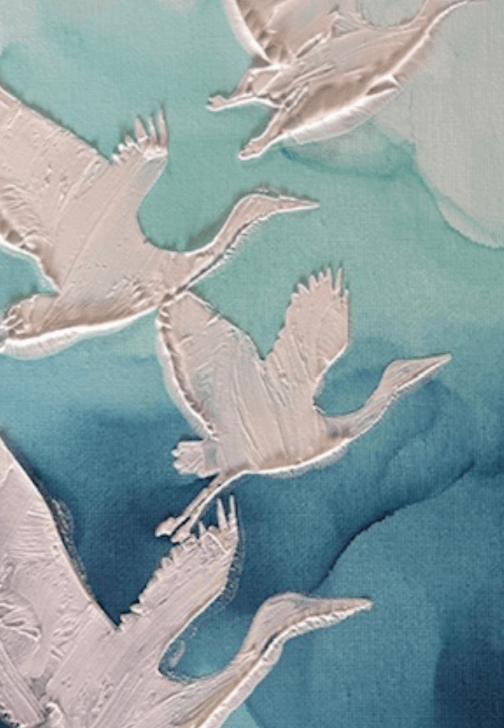 Alcohol Ink and Textured Canvas Art Class