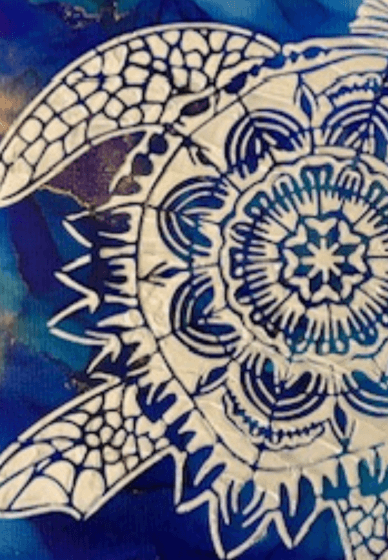 Alcohol Ink and Textured Canvas Art Class