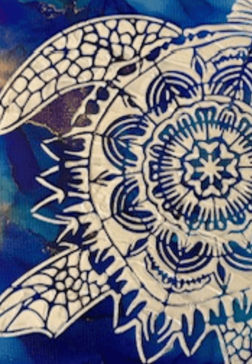 Alcohol Ink and Textured Canvas Art Class