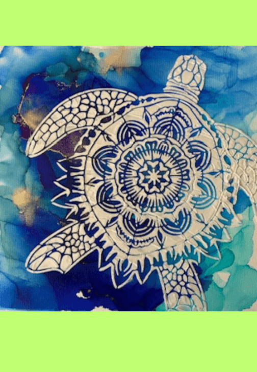 Alcohol Ink and Textured Canvas Art Class