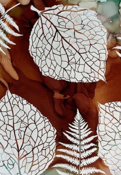 Alcohol Ink and Textured Canvas Art Class