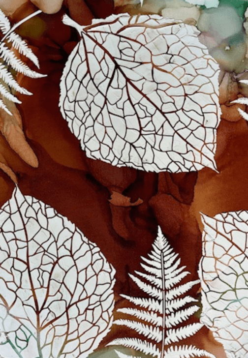 Alcohol Ink and Textured Canvas Art Class