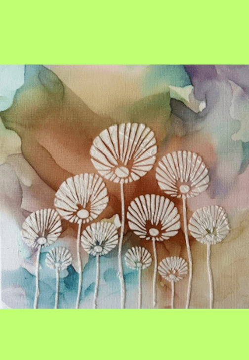 Alcohol Ink and Textured Canvas Art Class