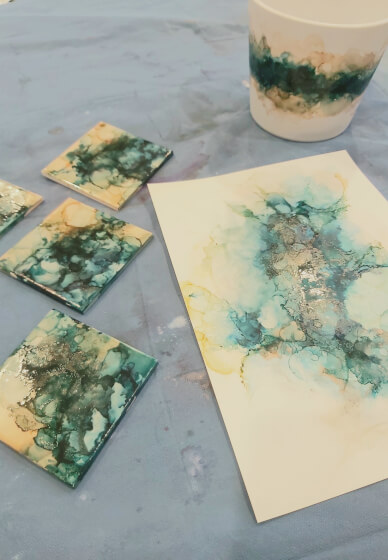 Alcohol Ink Art Workshop for Beginners